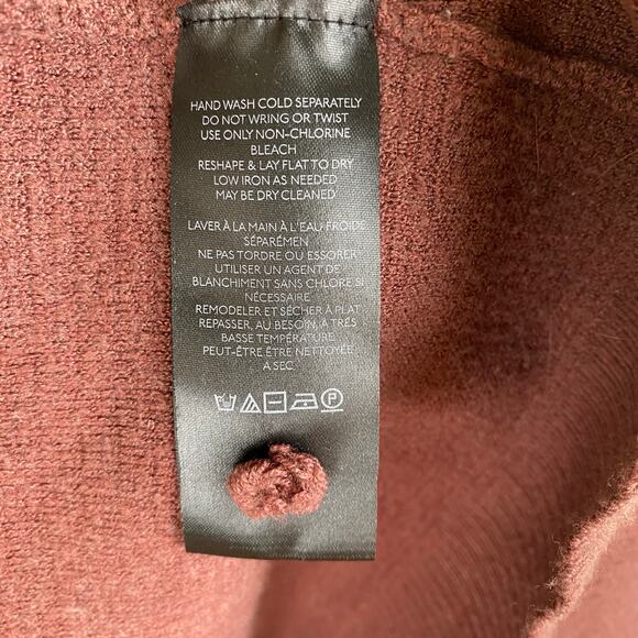 by Anthropologie Ribbed Knit Sweater Dress Size Large Pecan Brown Long Sleeve - Picture 9 of 10